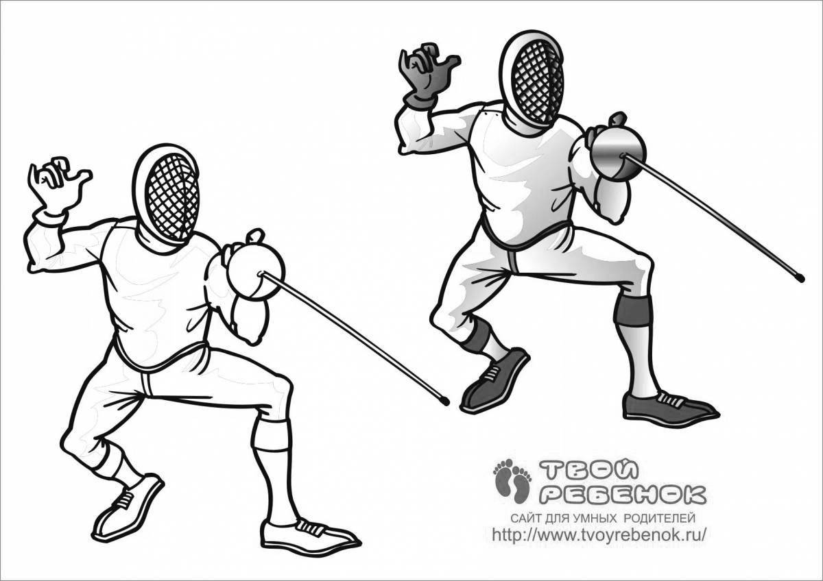 Magic swordsmanship coloring page