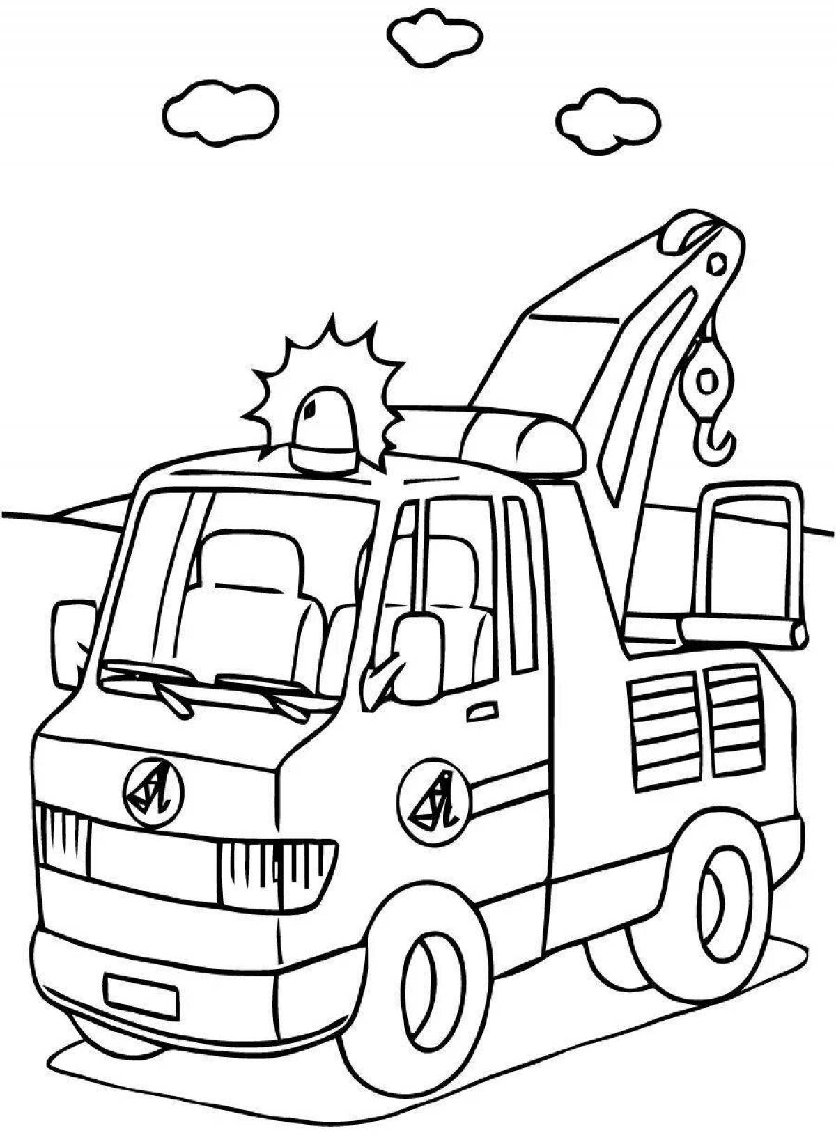 Coloring page dazzling special transport