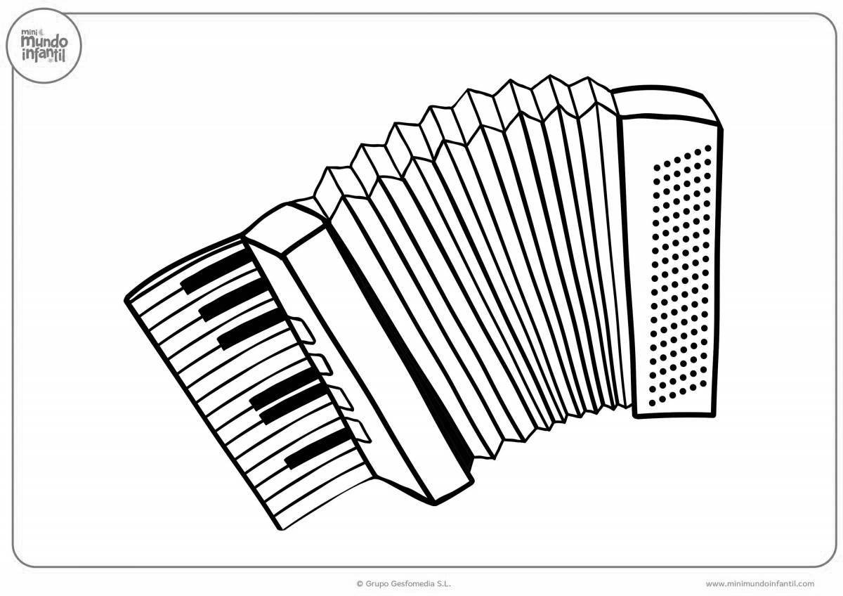 Colorful accordion coloring page