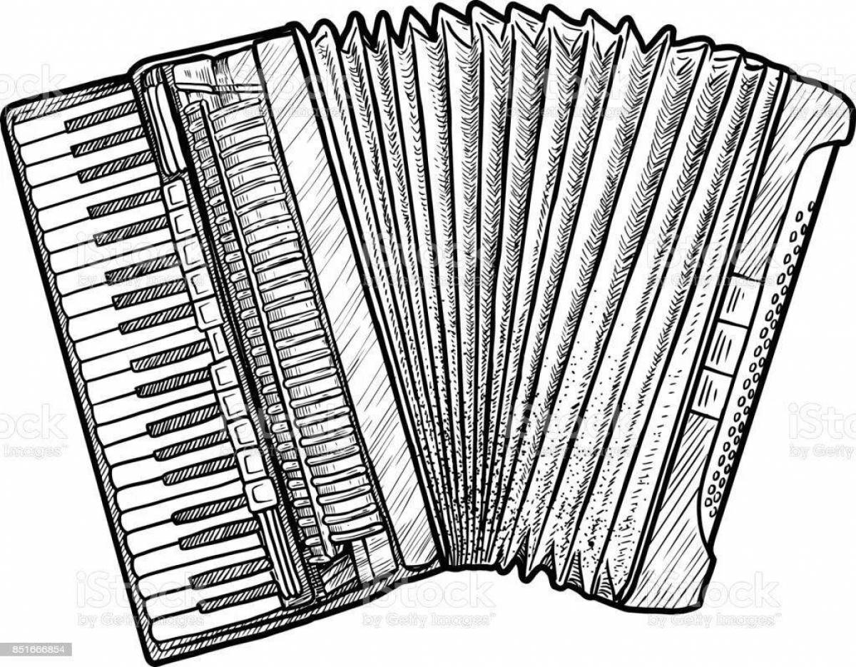 Vibrant accordion coloring page