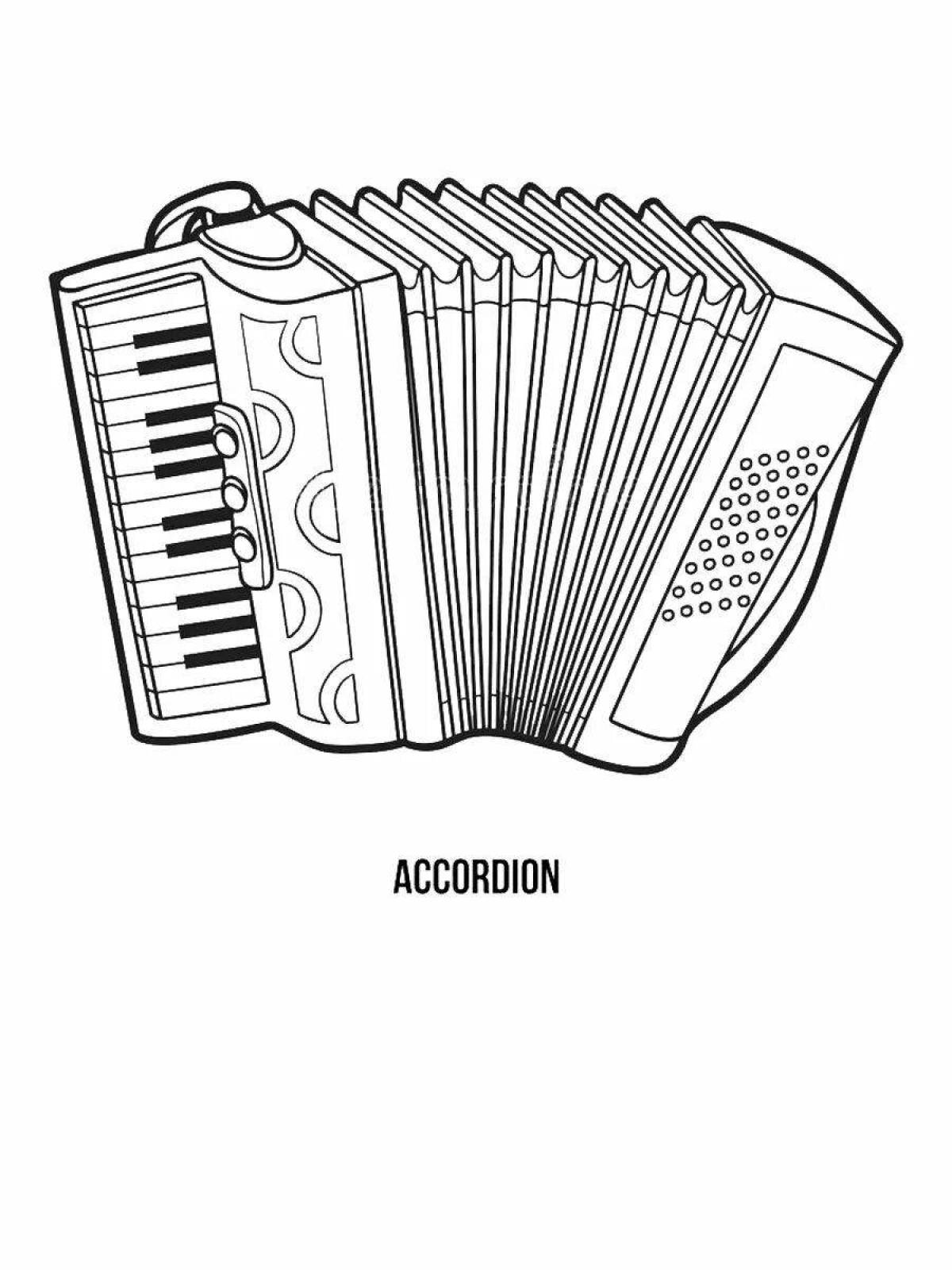 Great accordion coloring page