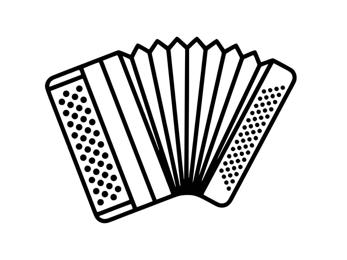 Sparkling accordion coloring page