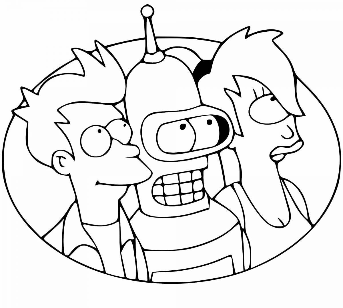 Animated bender coloring page