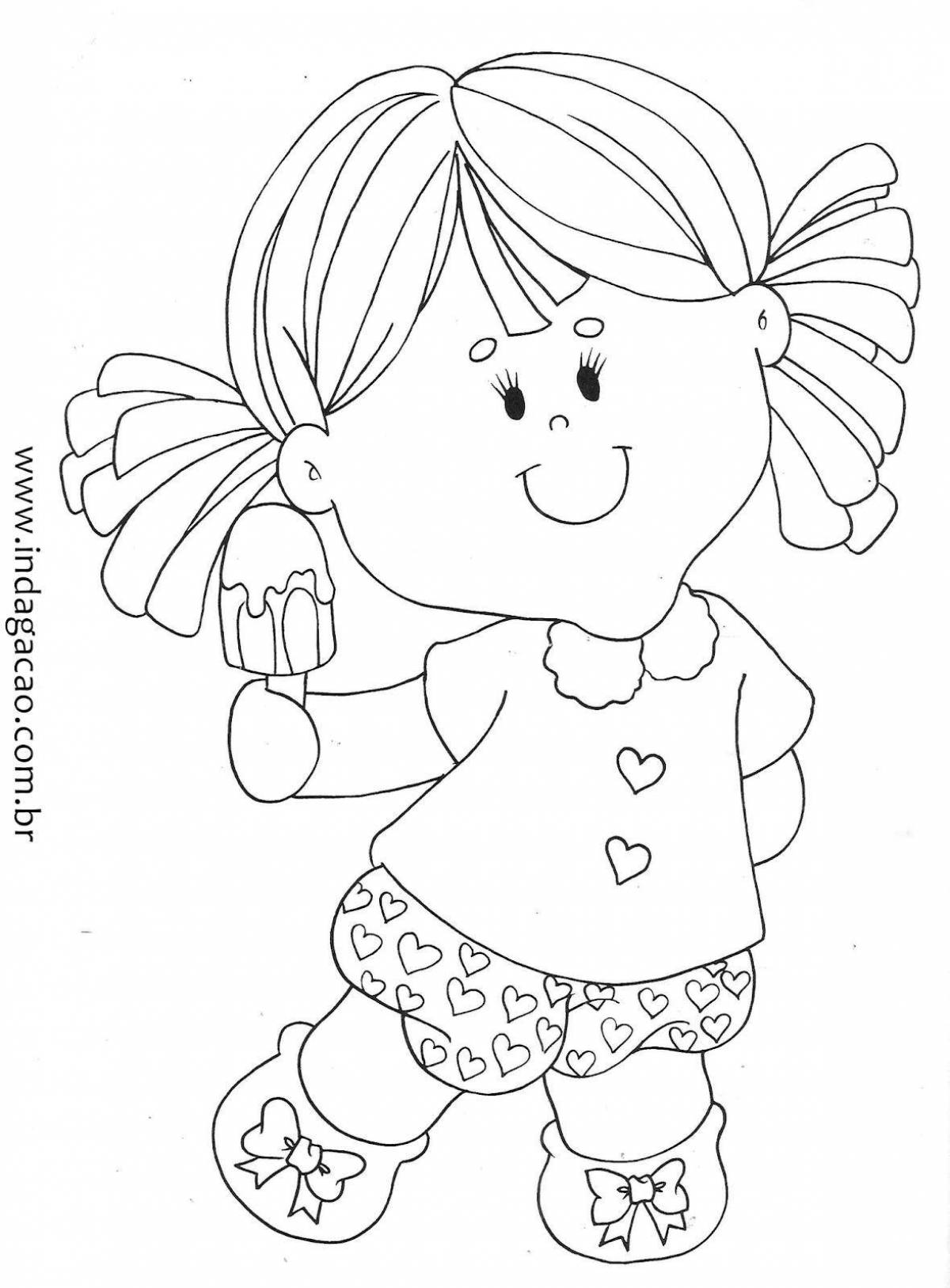 Glittering granddaughter coloring page