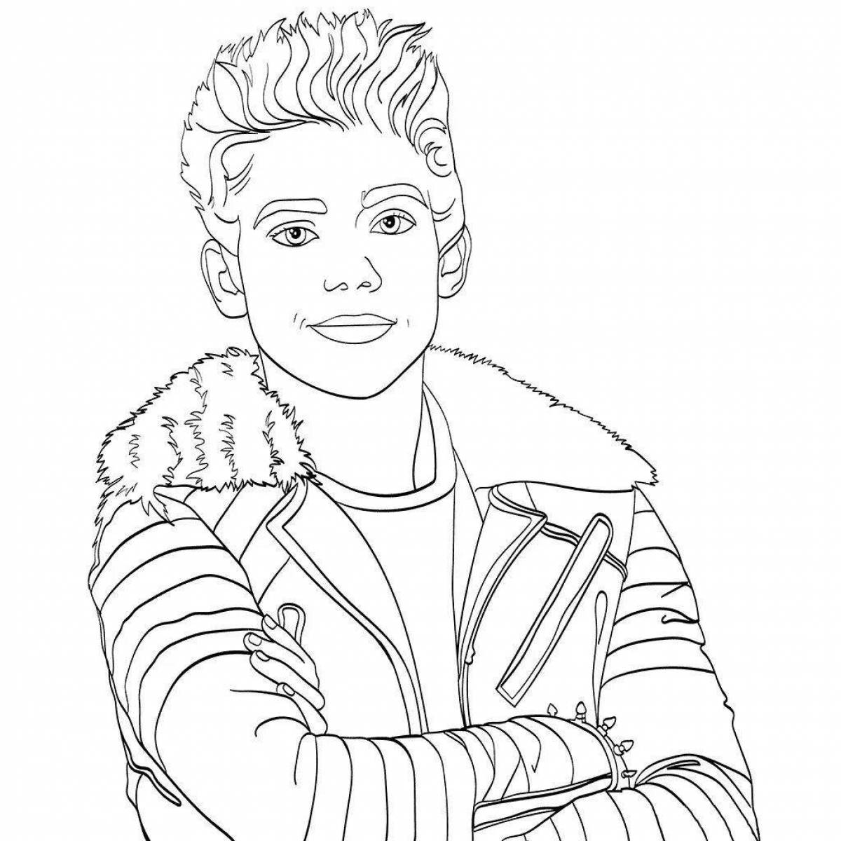 Coloring page dazzling hairs