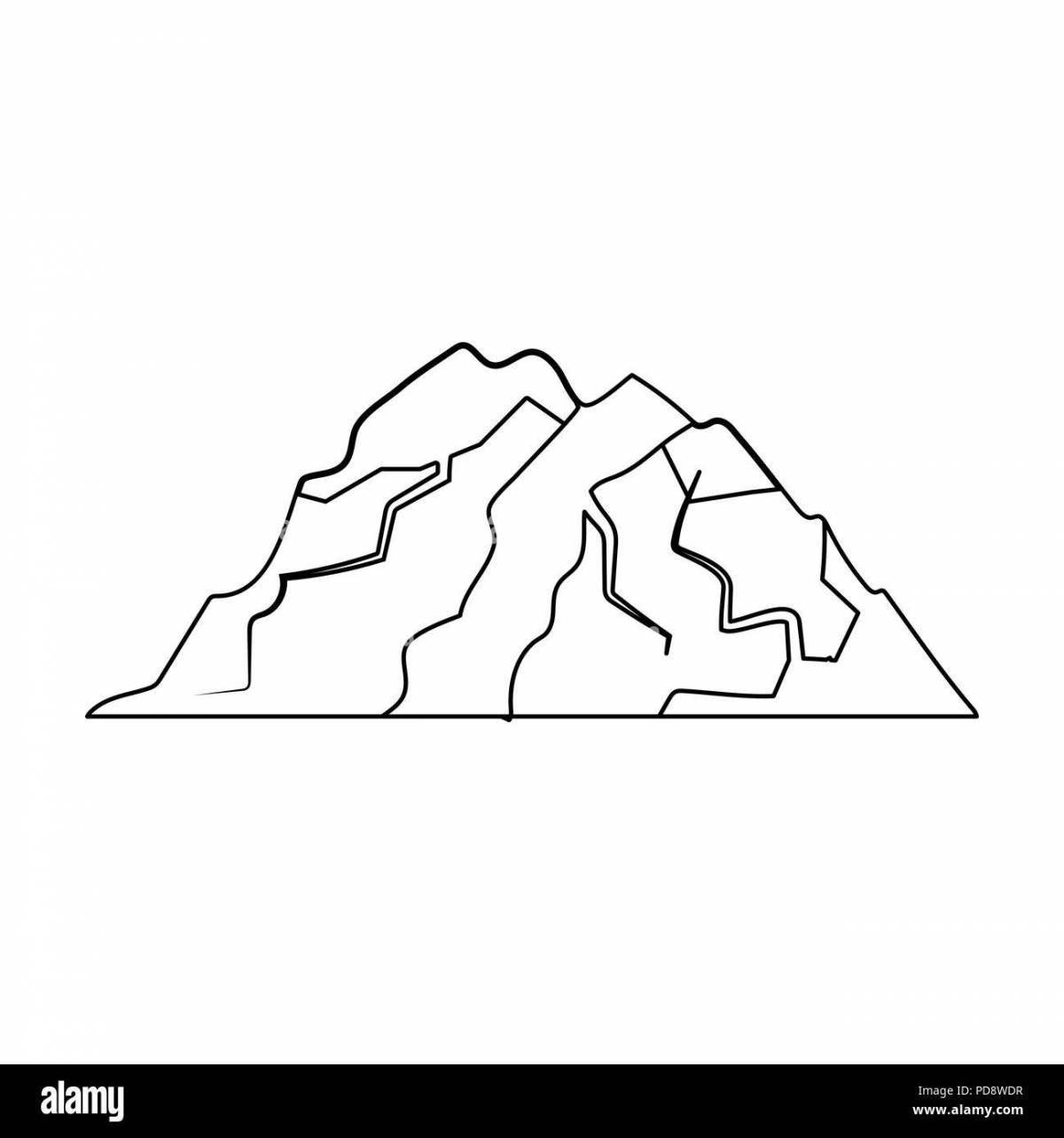 Majestic iceberg coloring page