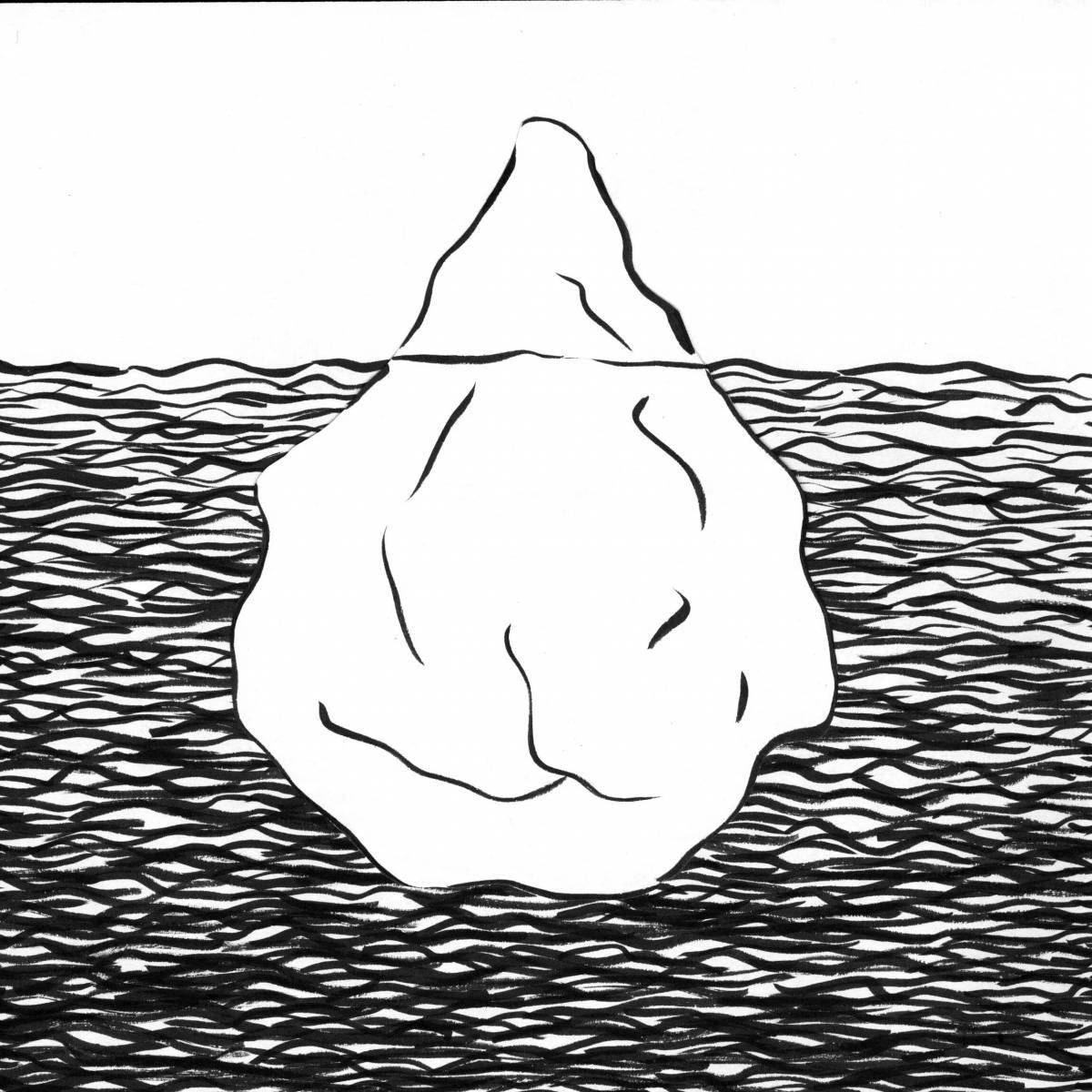 Glittering iceberg coloring page