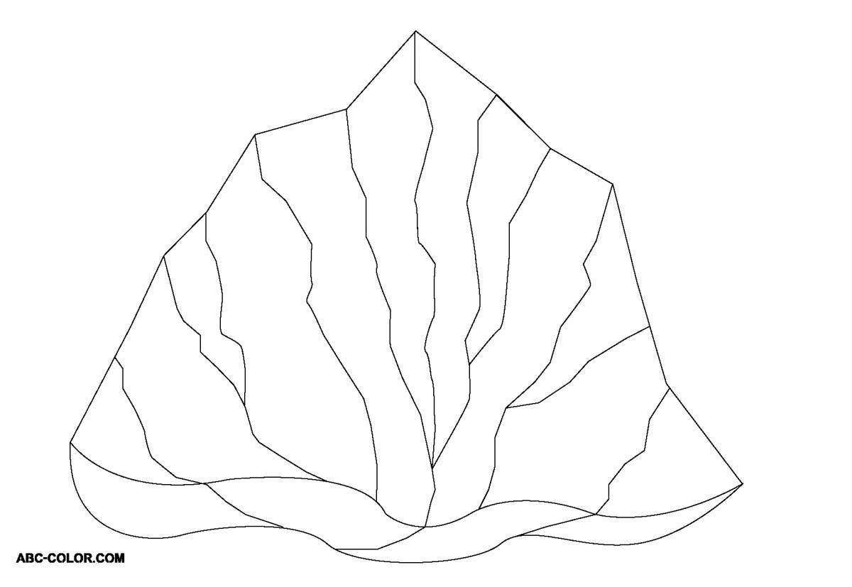 Glacial iceberg coloring page