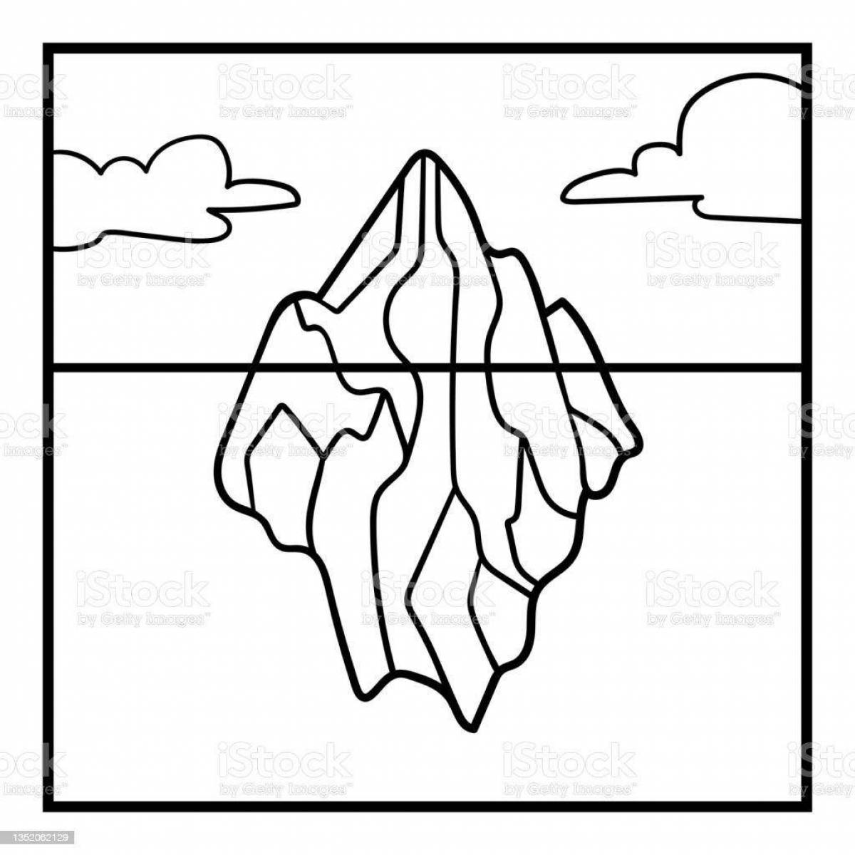 Impressive iceberg coloring book