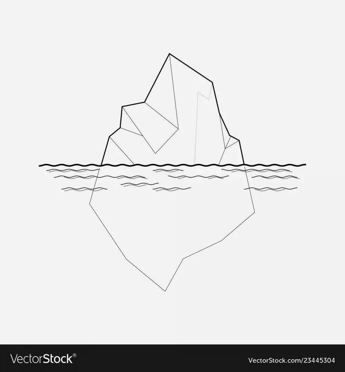 Flawless iceberg coloring page