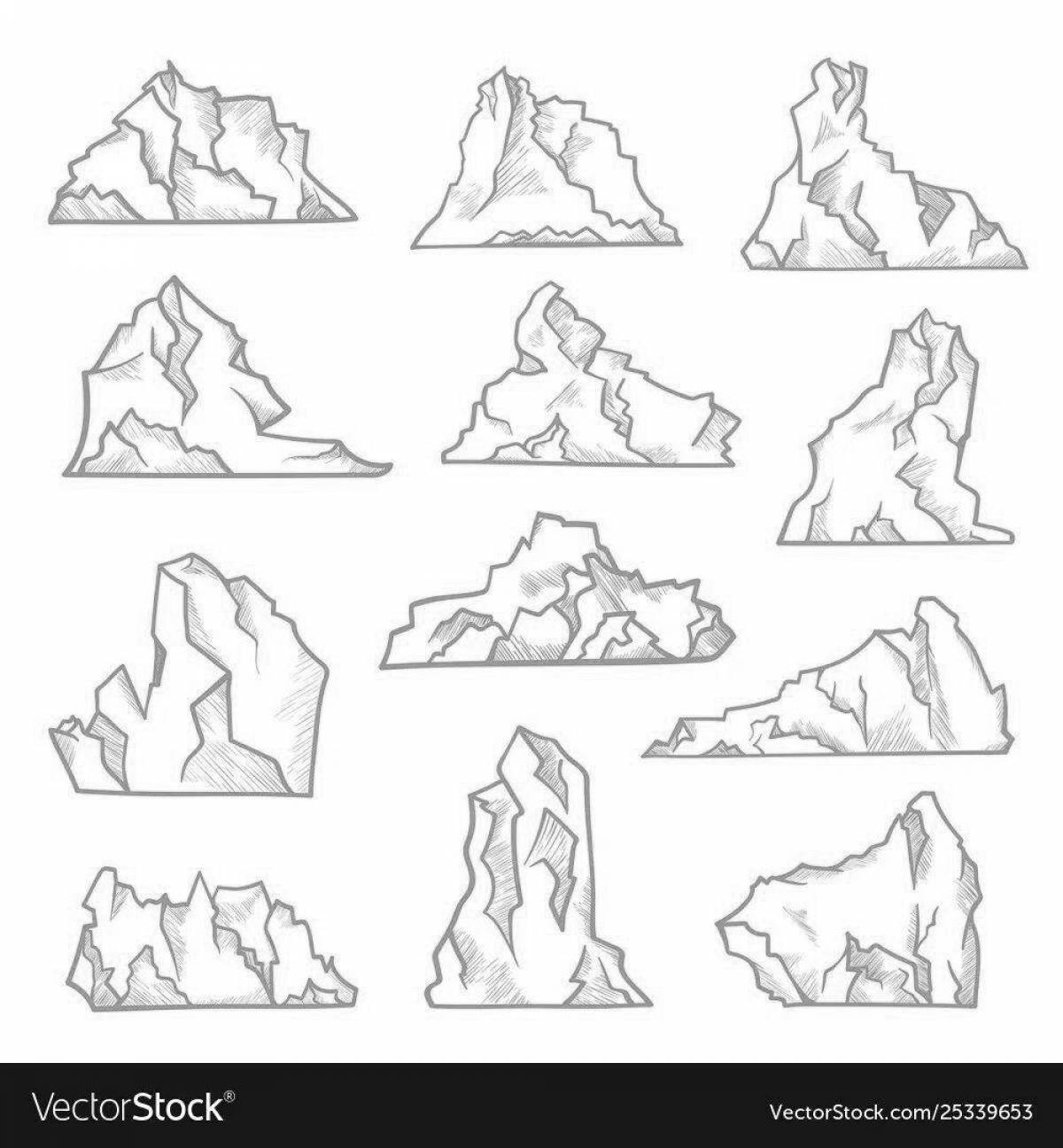 Coloring book fascinating iceberg