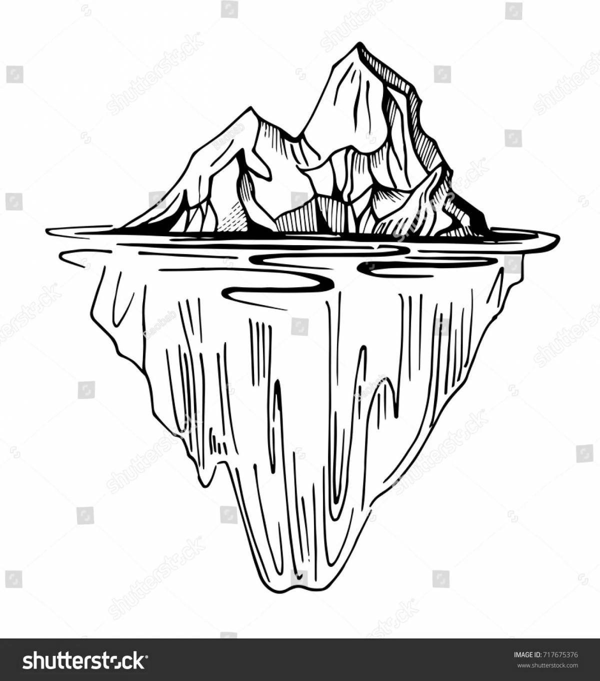 Great iceberg coloring page