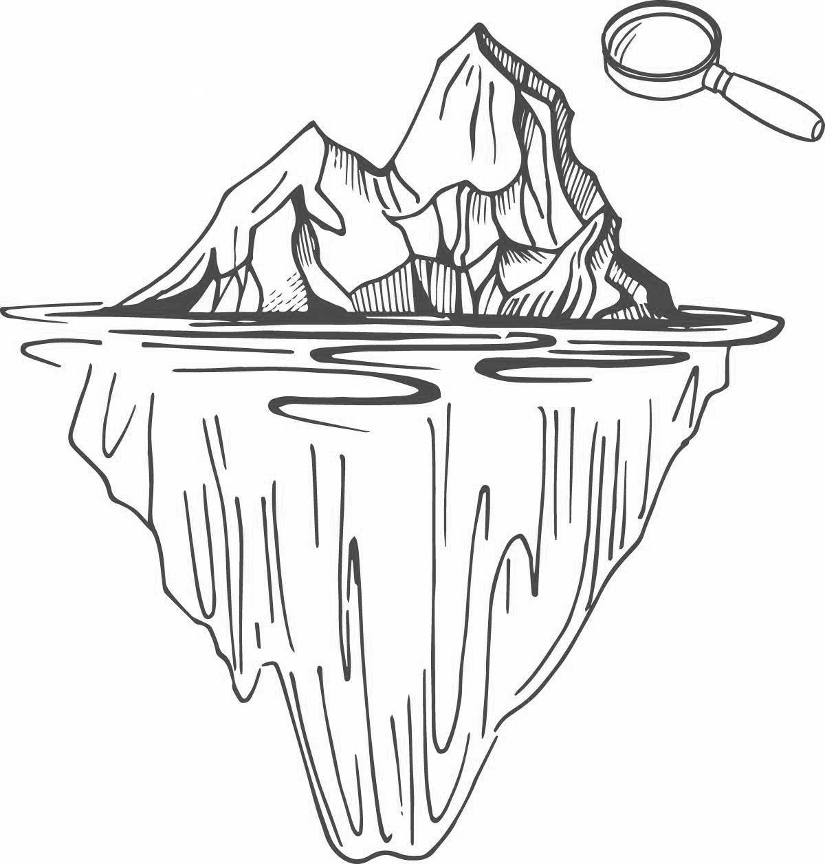 Generous Iceberg coloring page