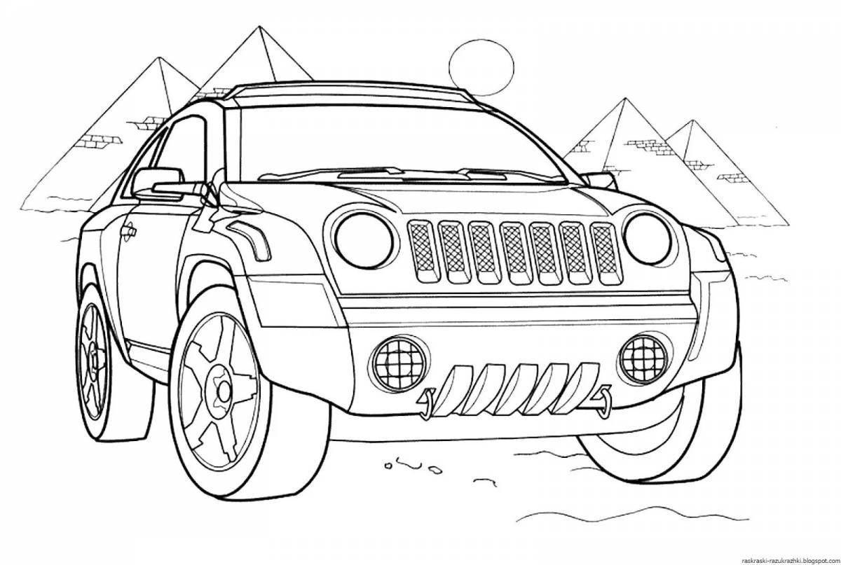 Coloring page dazzling jeep