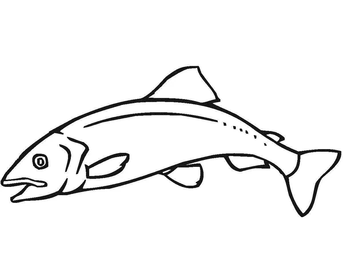 Оживленная раскраска лосось