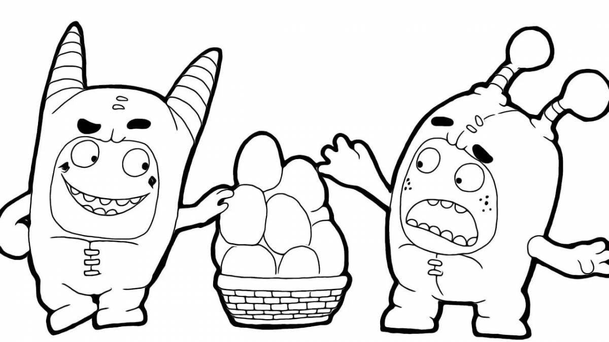 Cute weird coloring pages