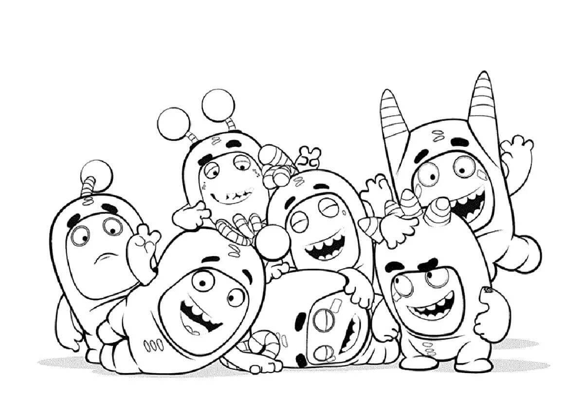 Quirky weird coloring pages
