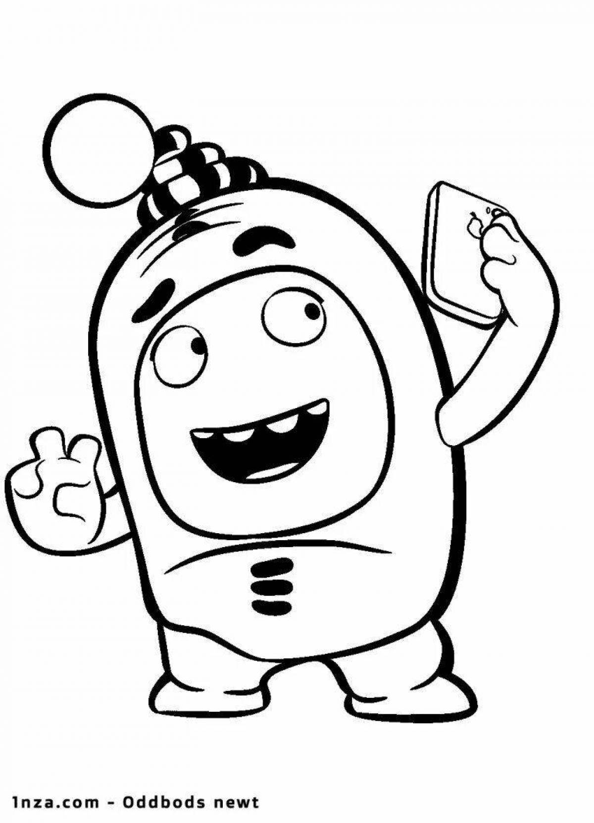 Animated coloring pages oddbods