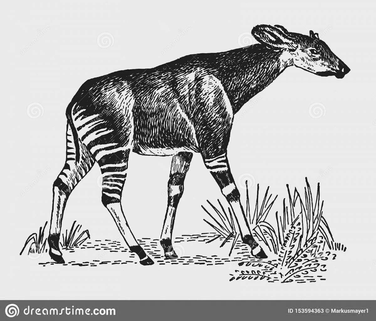 Coloring exotic okapi