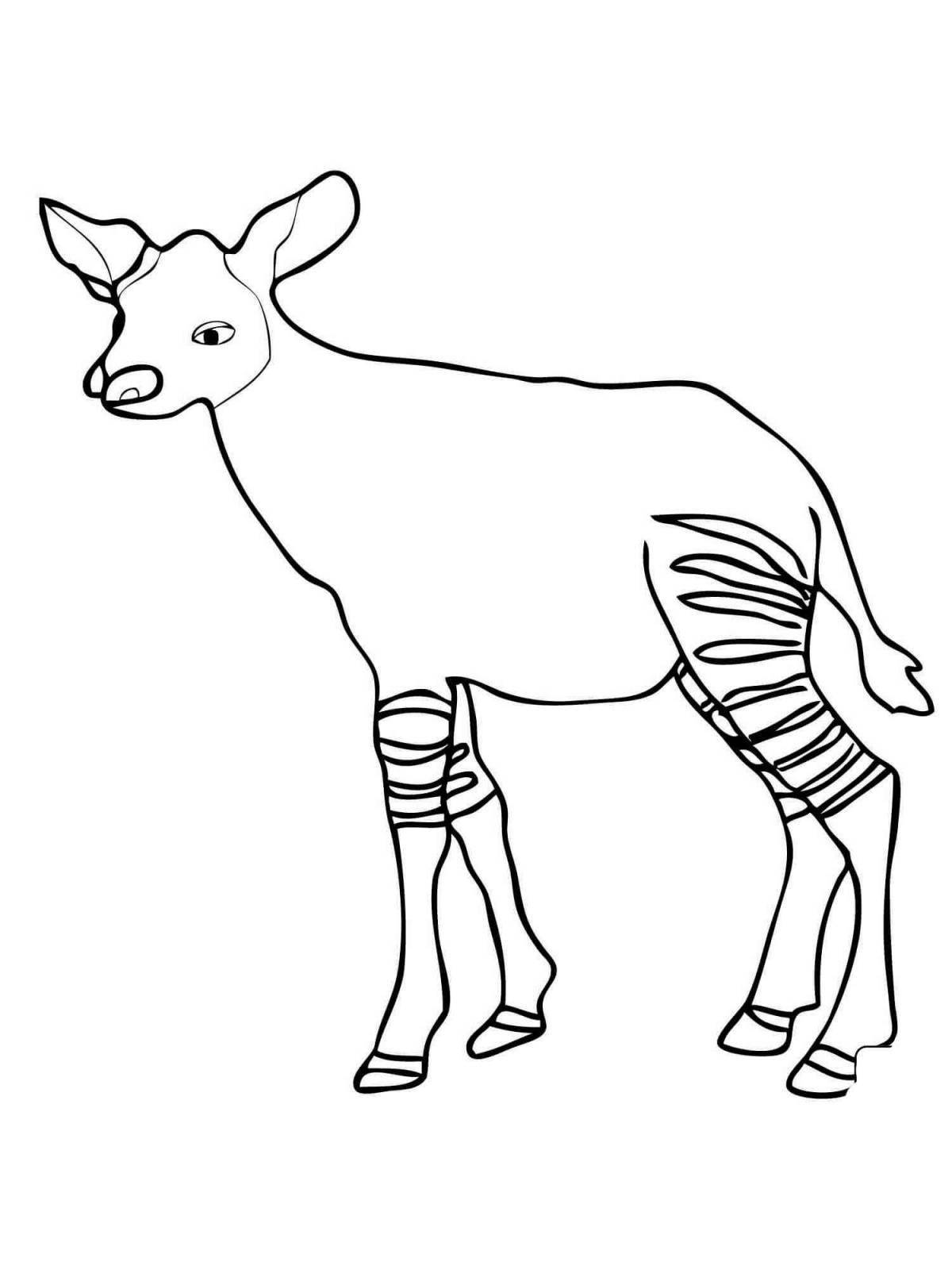 Elegant okapi coloring