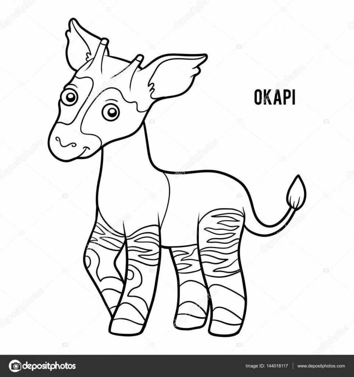Violent okapi coloring book