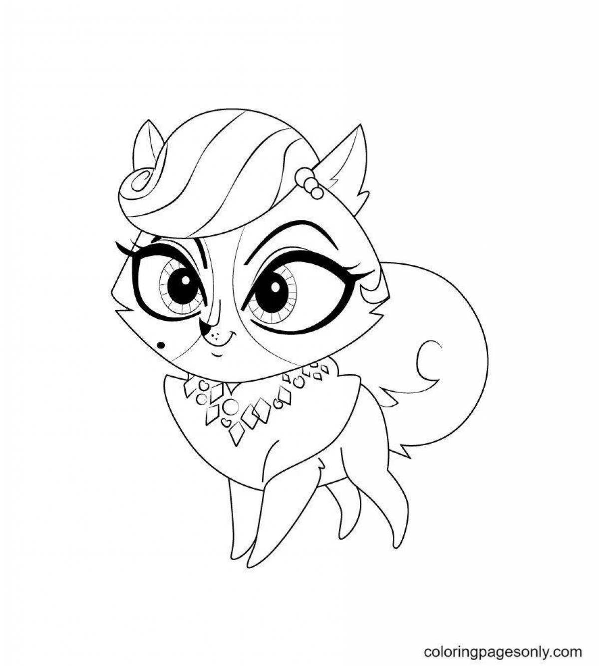 Coloring page funny pet shop