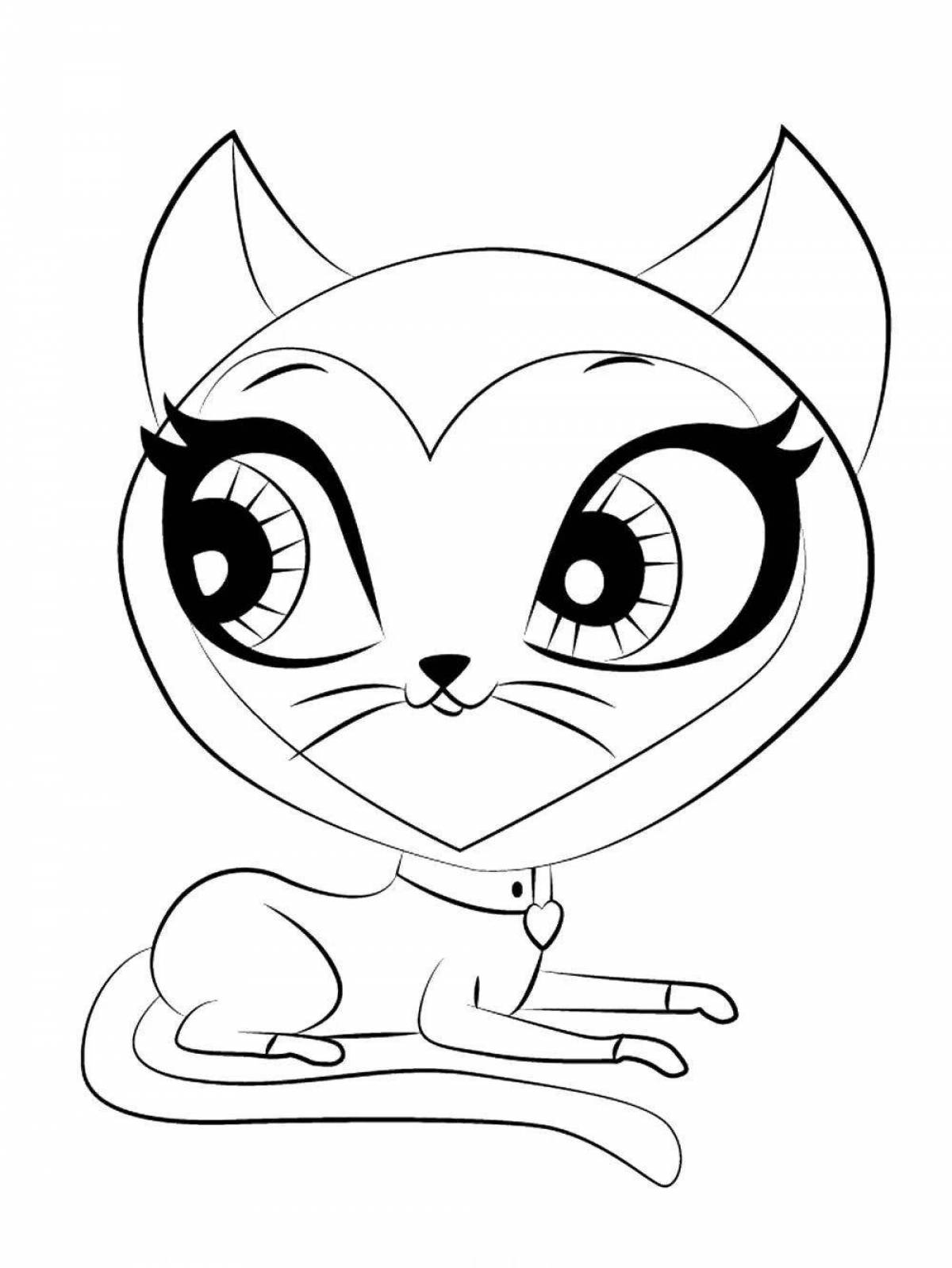 Adorable pet shop coloring page