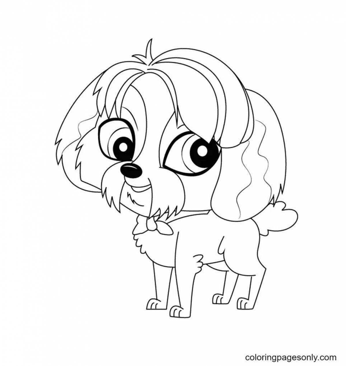 Lovely pet shop coloring page