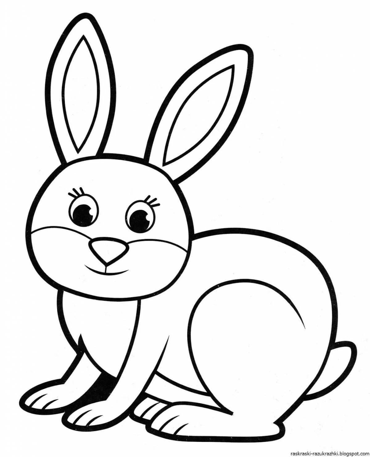 Раскраска большеносый кролик