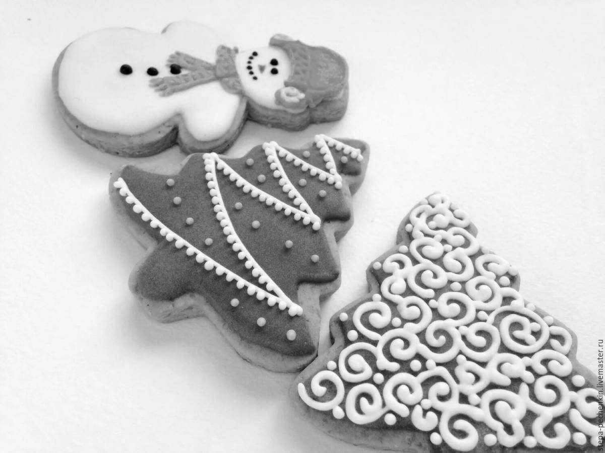 Gorgeous gingerbread icing coloring page