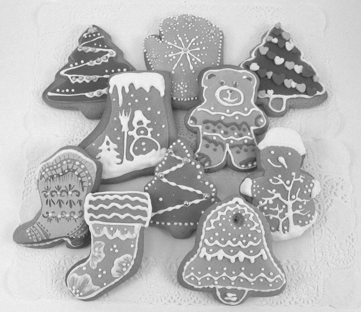 Inspirational gingerbread icing coloring book