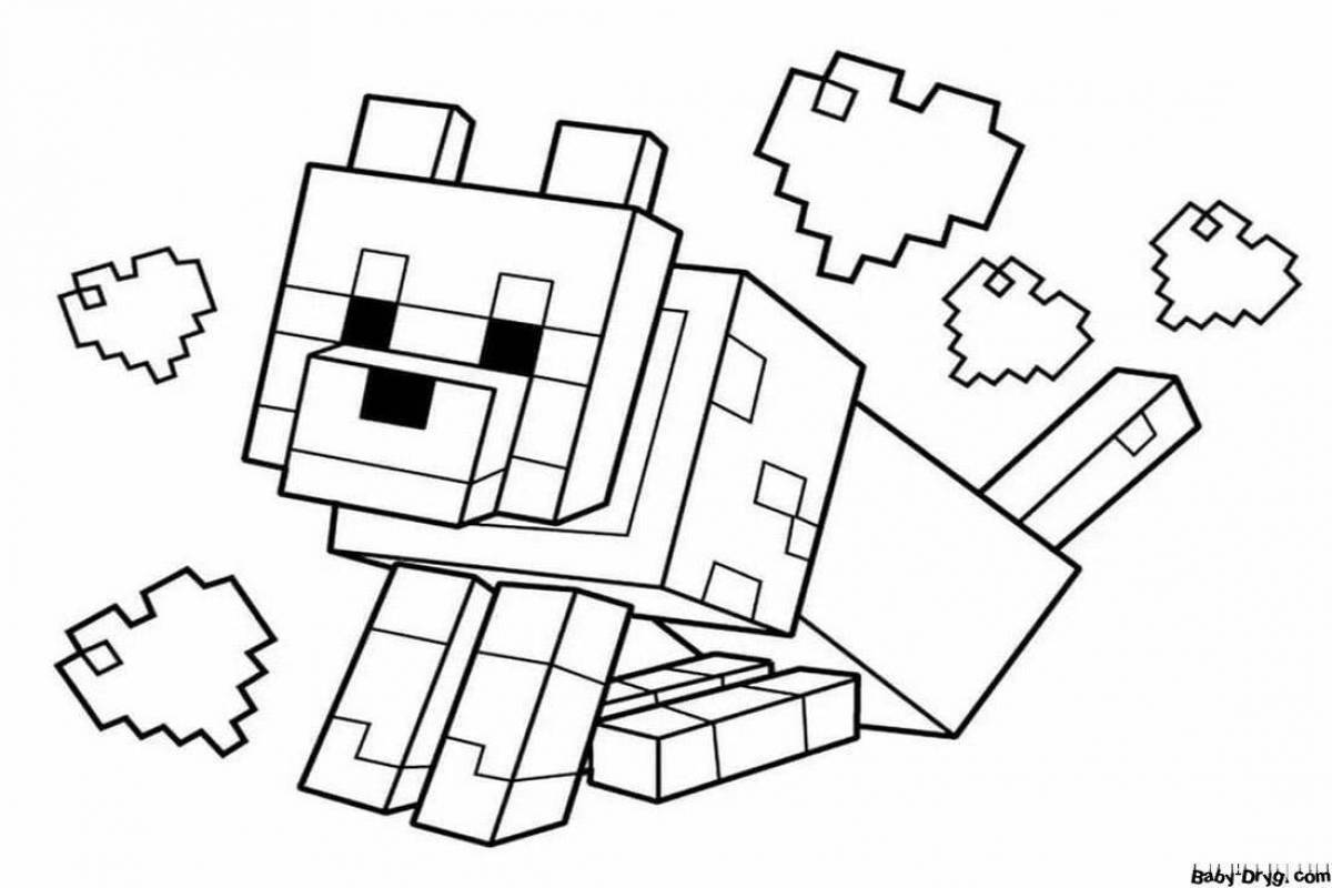 Amazing minecraft food coloring page