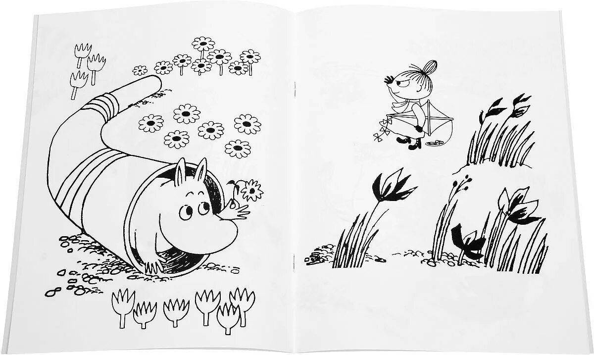 Colorful Moomin coloring book