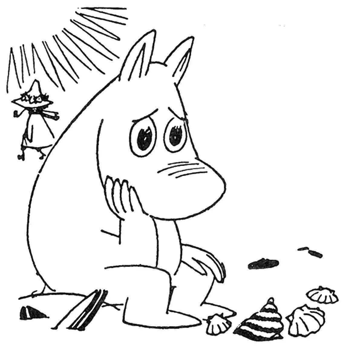 Coloring book happy Moomintroll