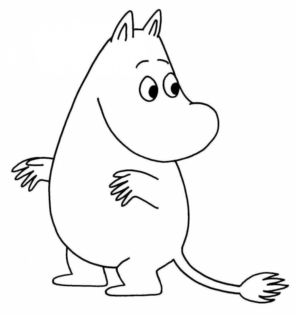 Adorable Moomin coloring book