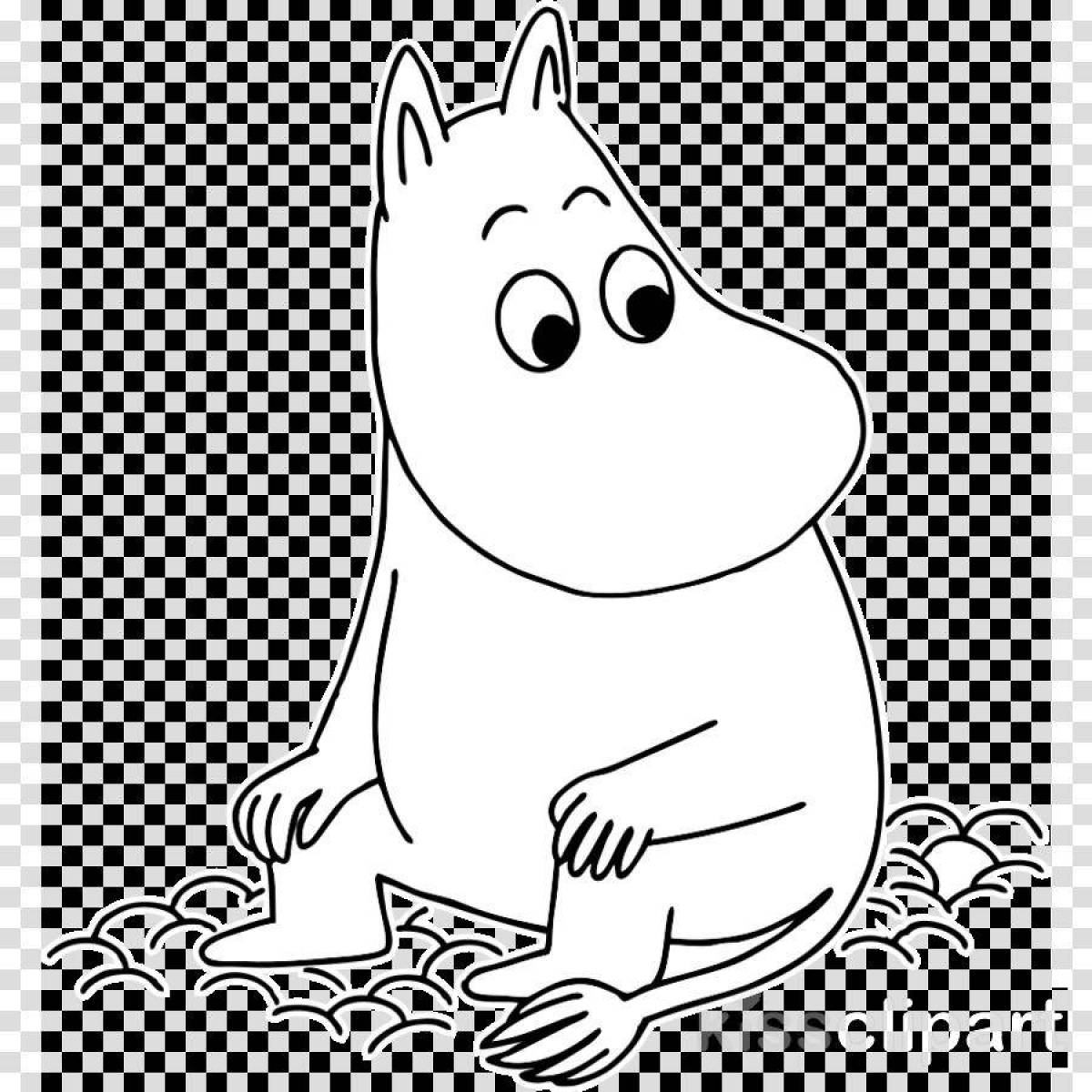 Coloring page bizarre Moomintroll