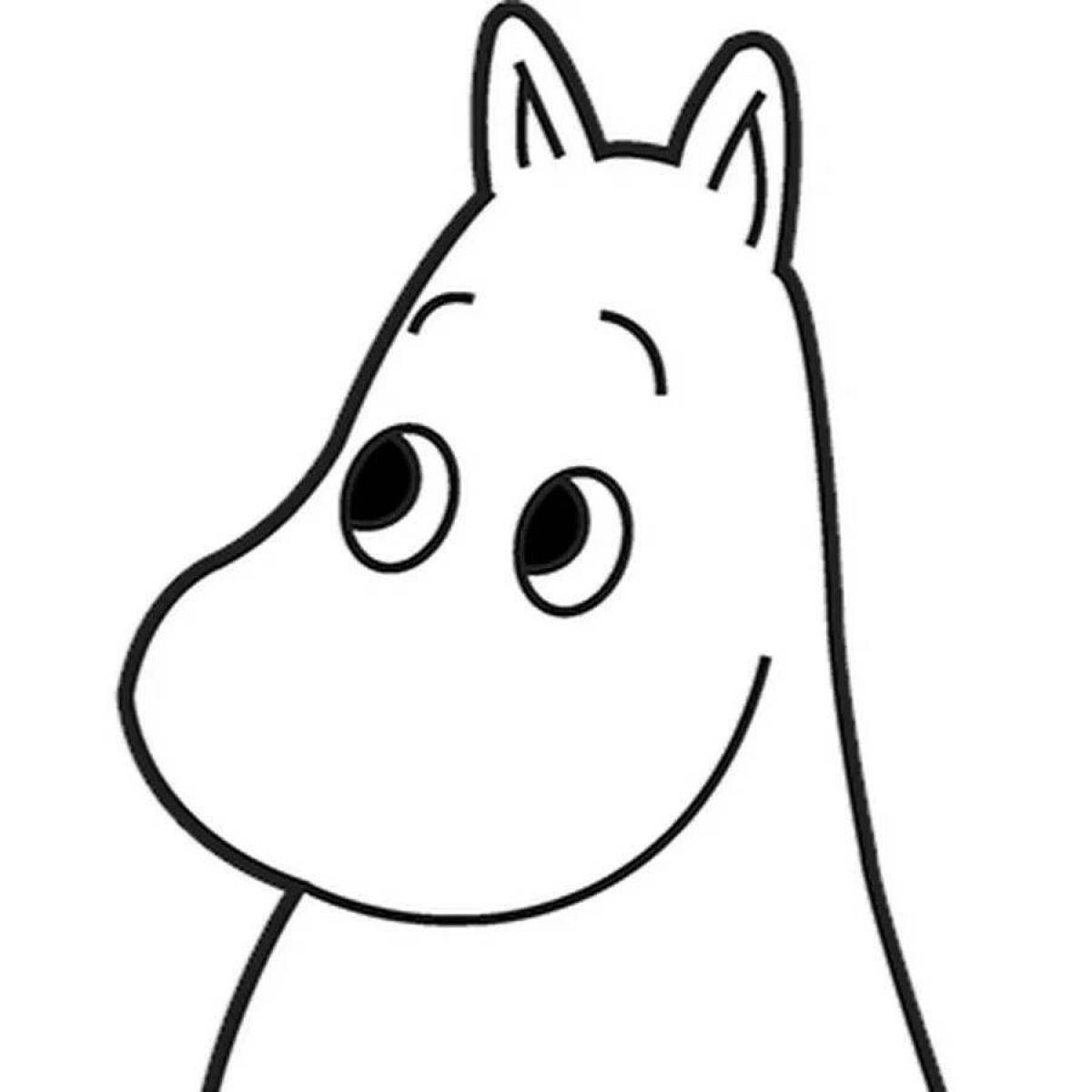 Coloring animated Moomintroll