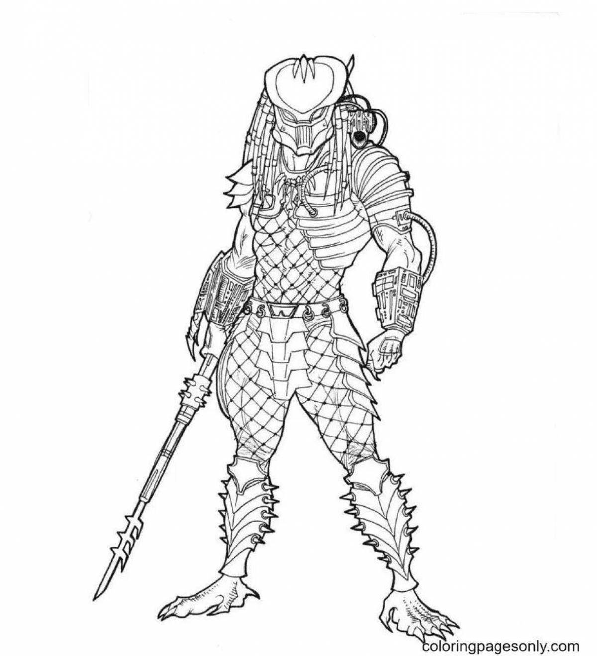 Dynamic akado fighters coloring page