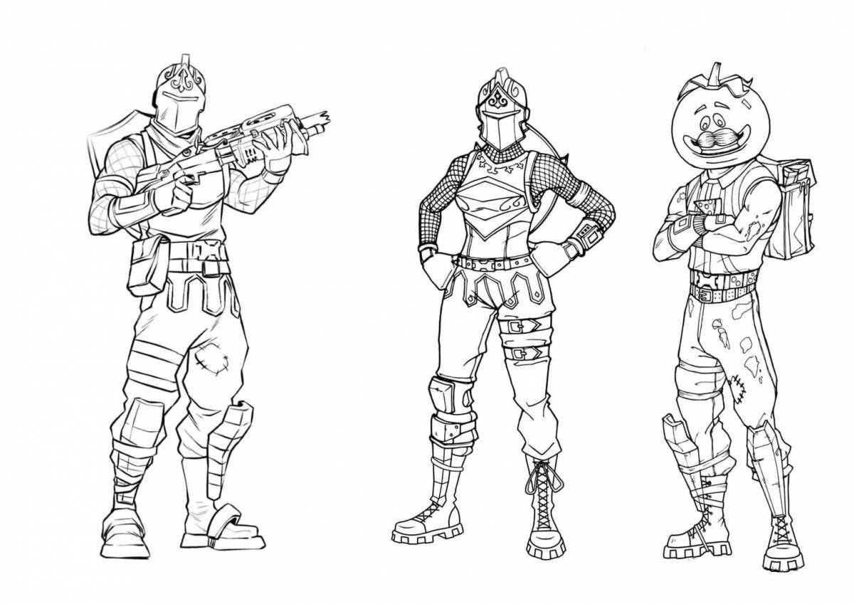 Coloring book exciting akado fighters