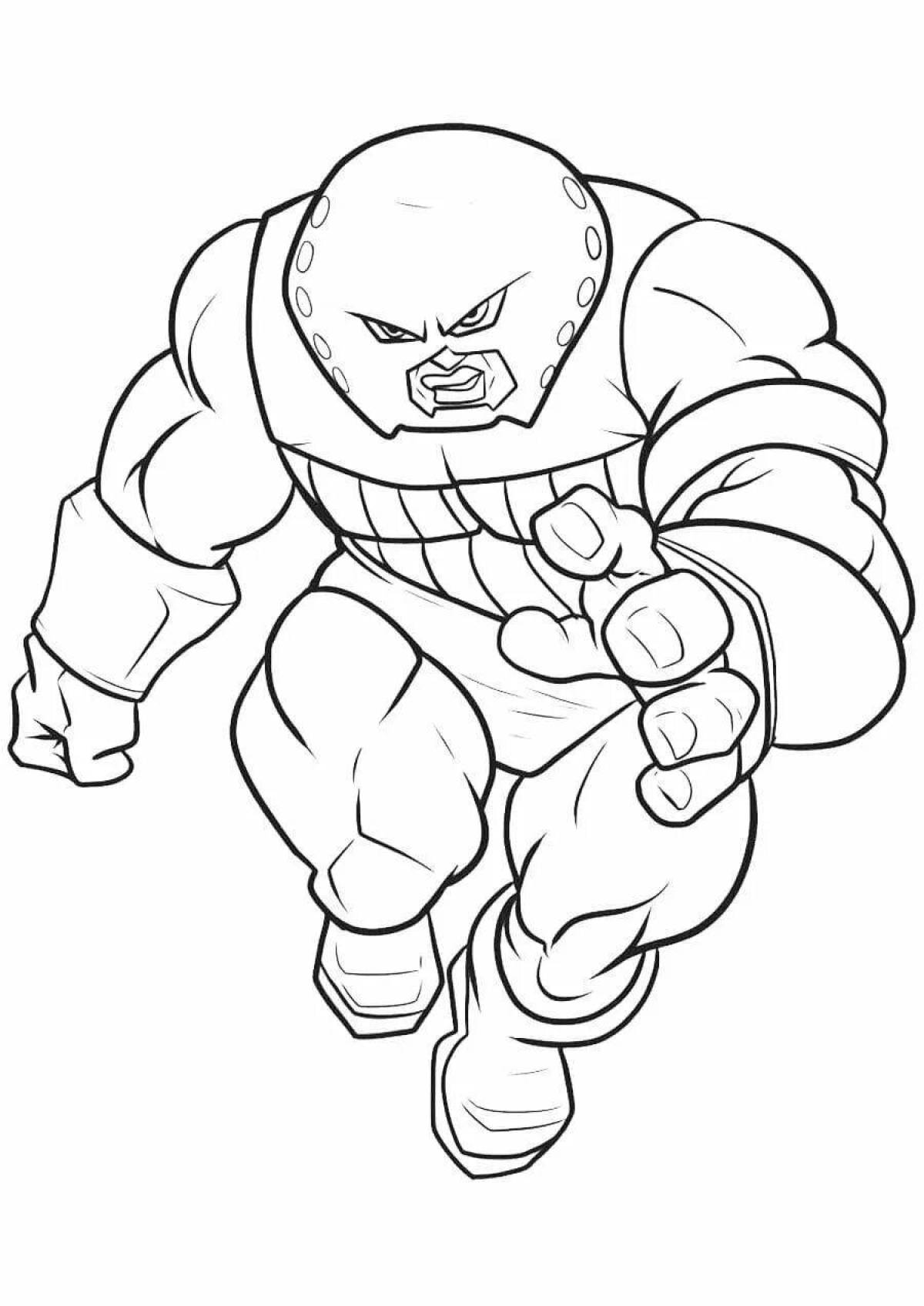 Colorful abomination marvel coloring page