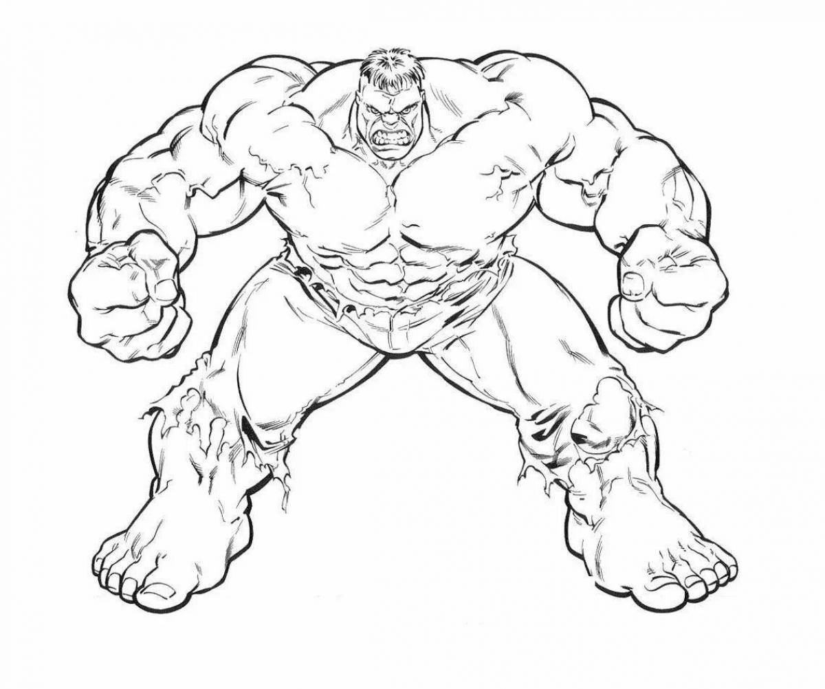 Intriguing abomination marvel coloring page
