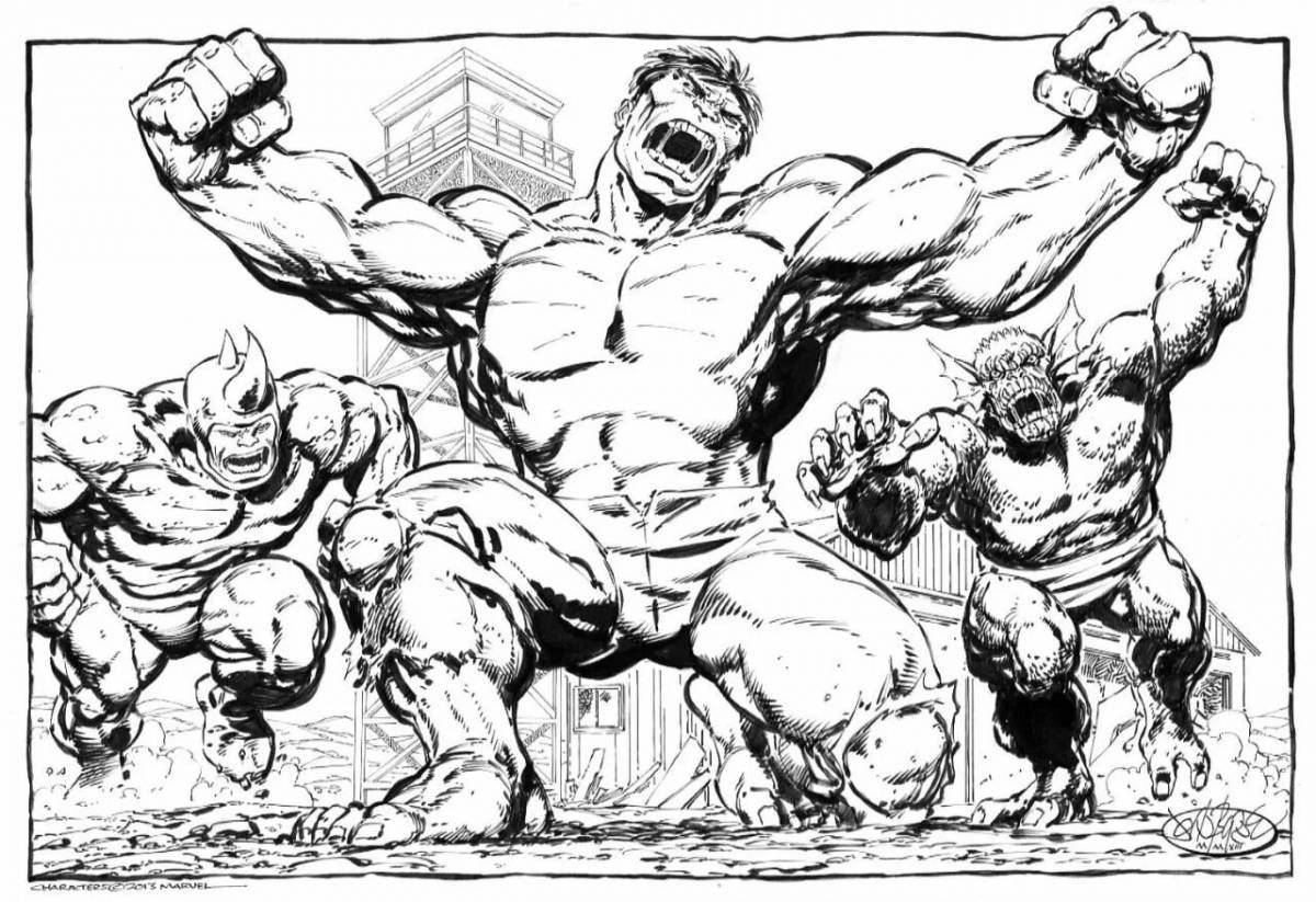 Living abomination marvel coloring page