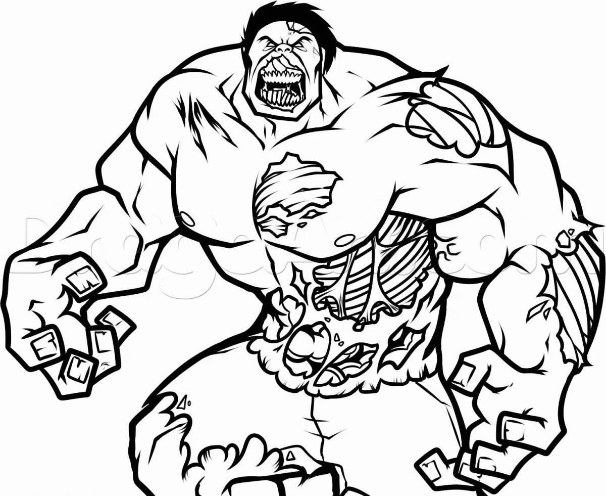 Animated abomination marvel coloring page