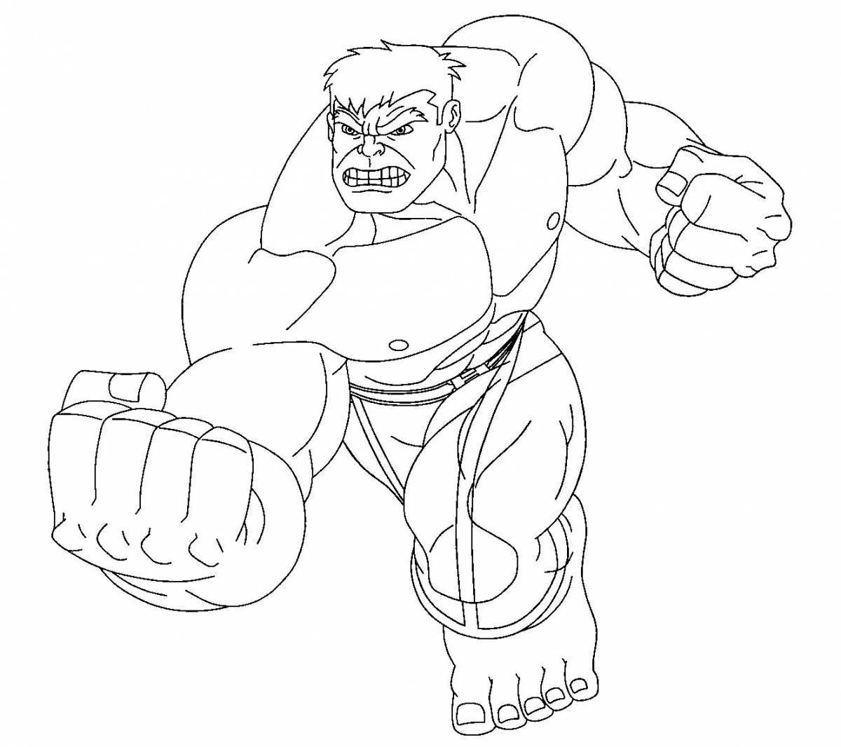 Violent abomination marvel coloring page