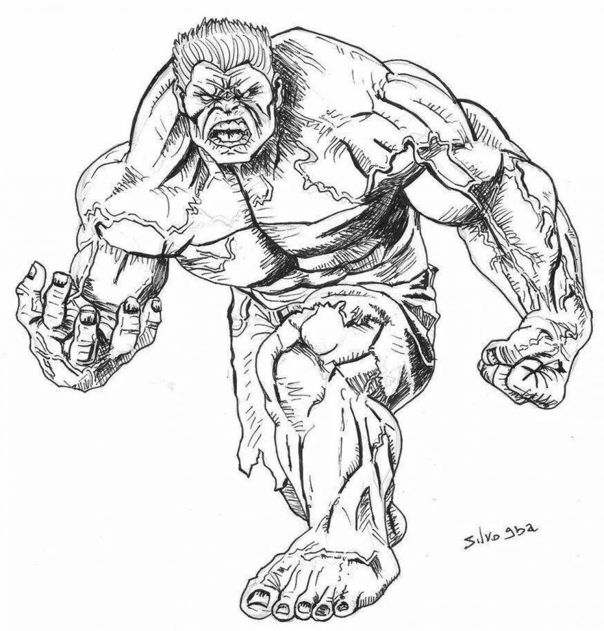 Awesome abomination marvel coloring page