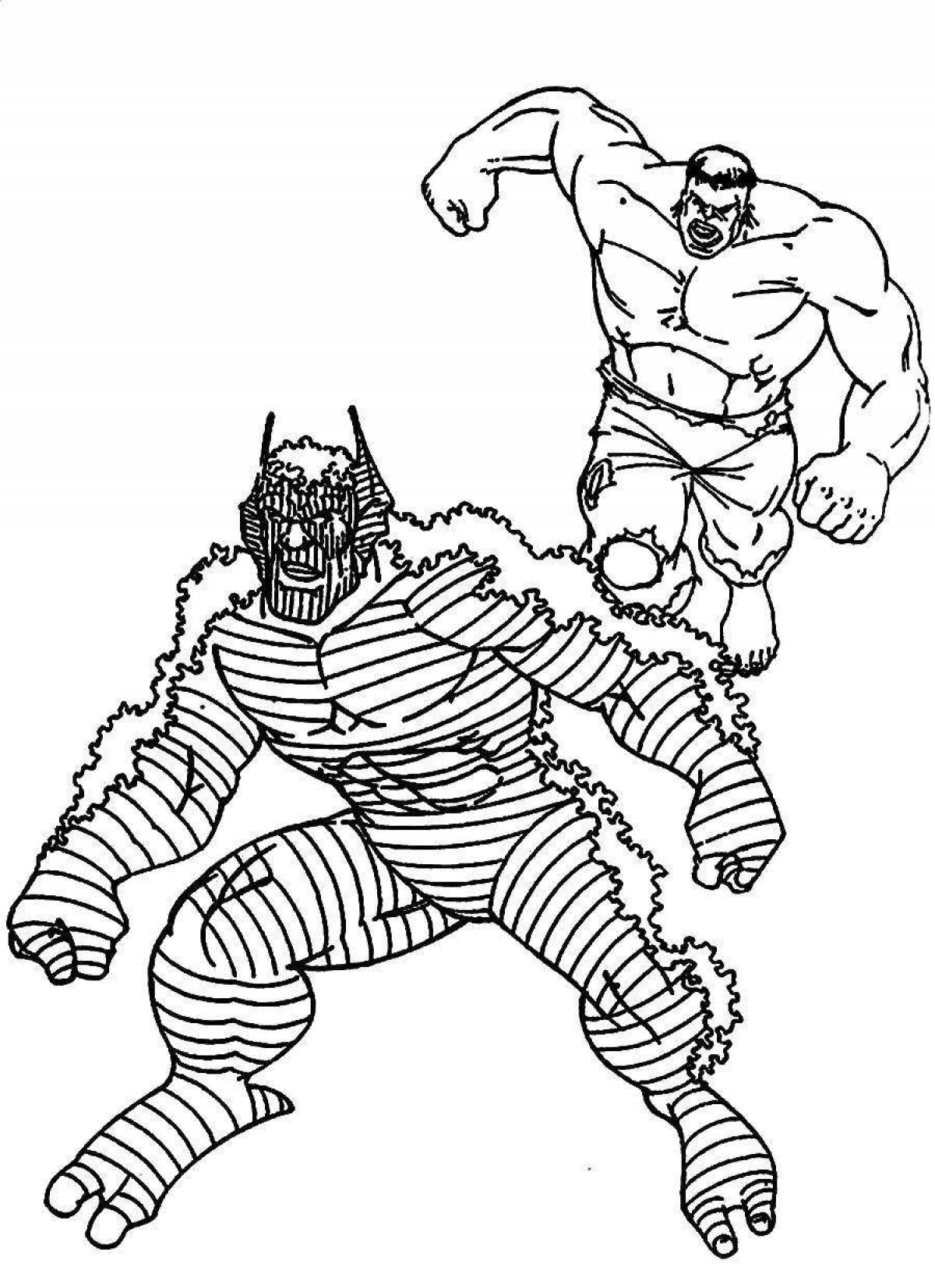 The incredible abomination marvel coloring page
