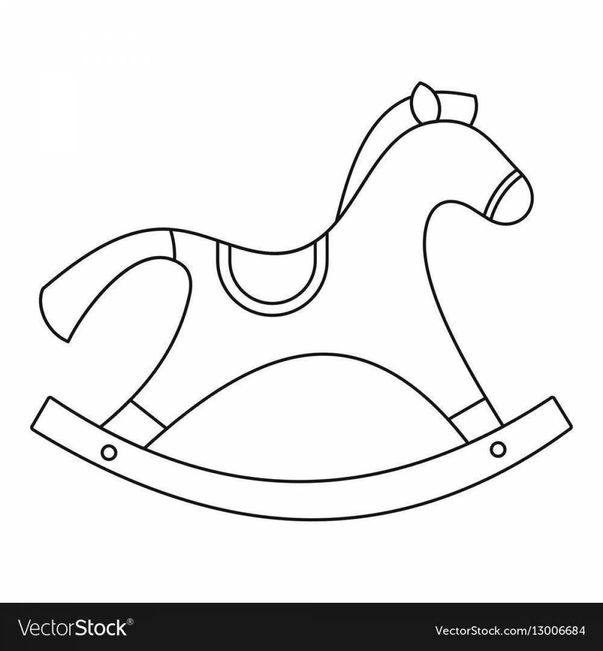 Great Gorodets horse coloring page