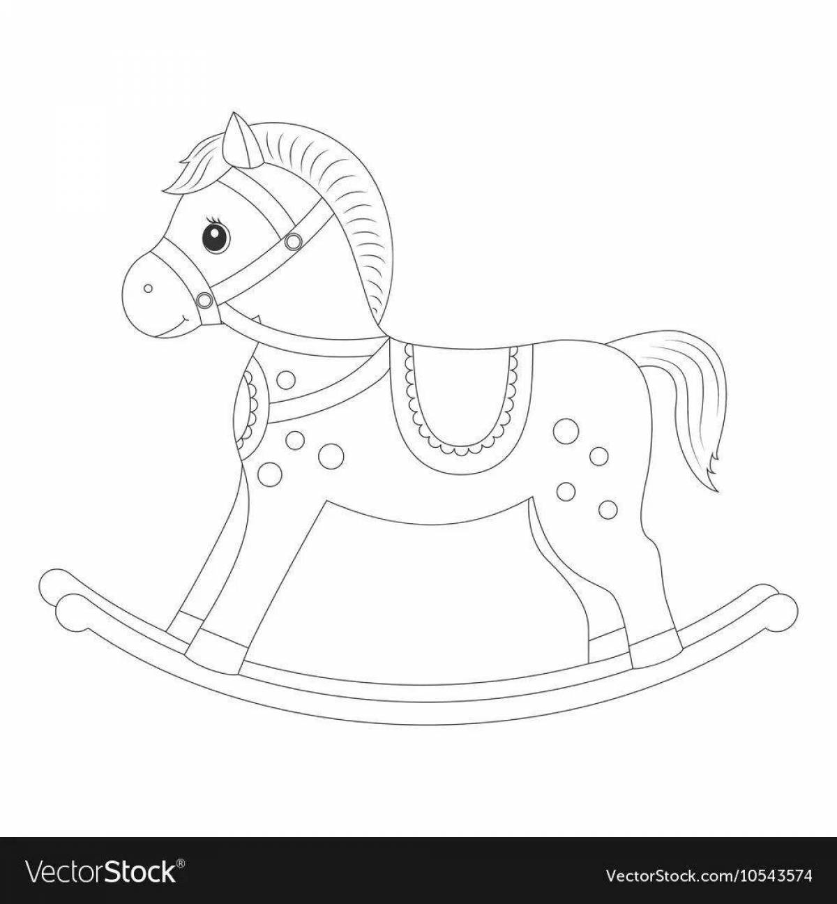 Royal coloring Gorodets horse