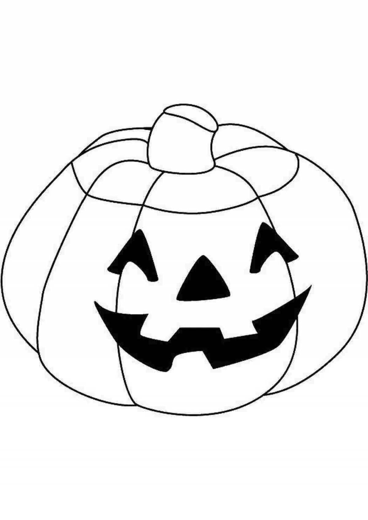 Amazing halloween pumpkin coloring page
