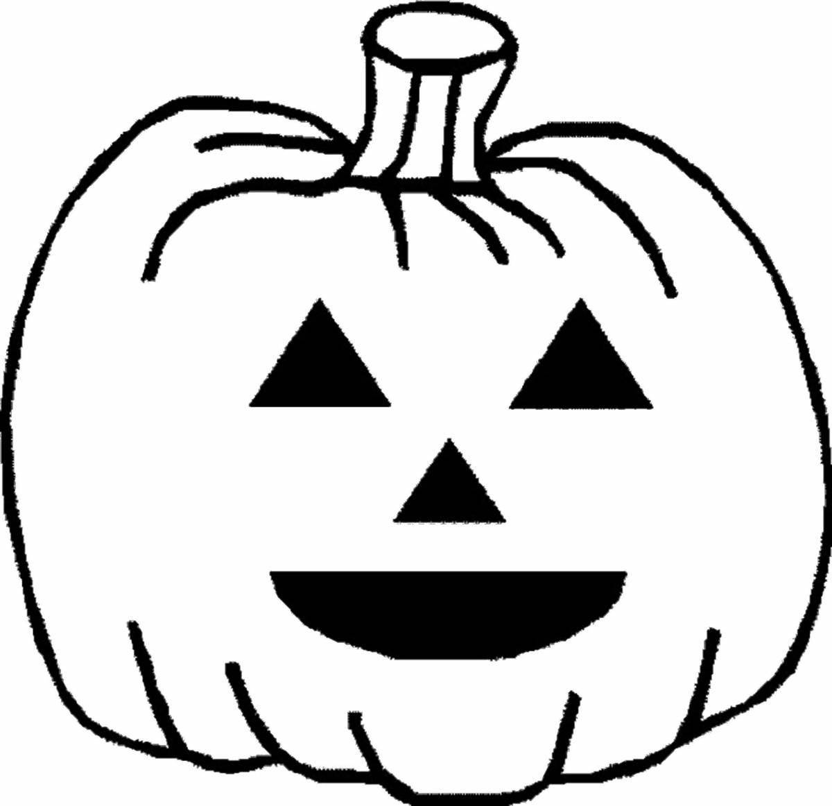 Photo Disgusting halloween pumpkin coloring page
